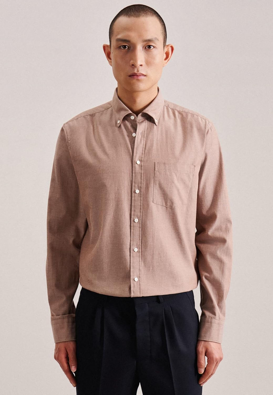 Seidensticker Herren Hemd 42 Braun, 42 Braun