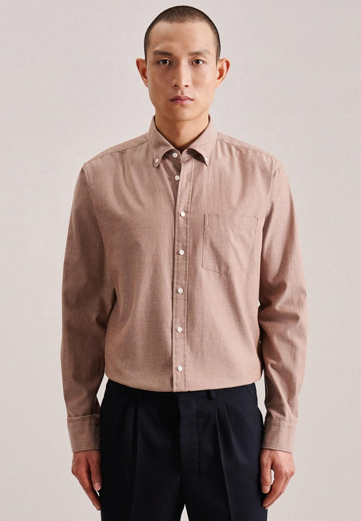 Seidensticker Herren Hemd 42 Braun, 42 Braun