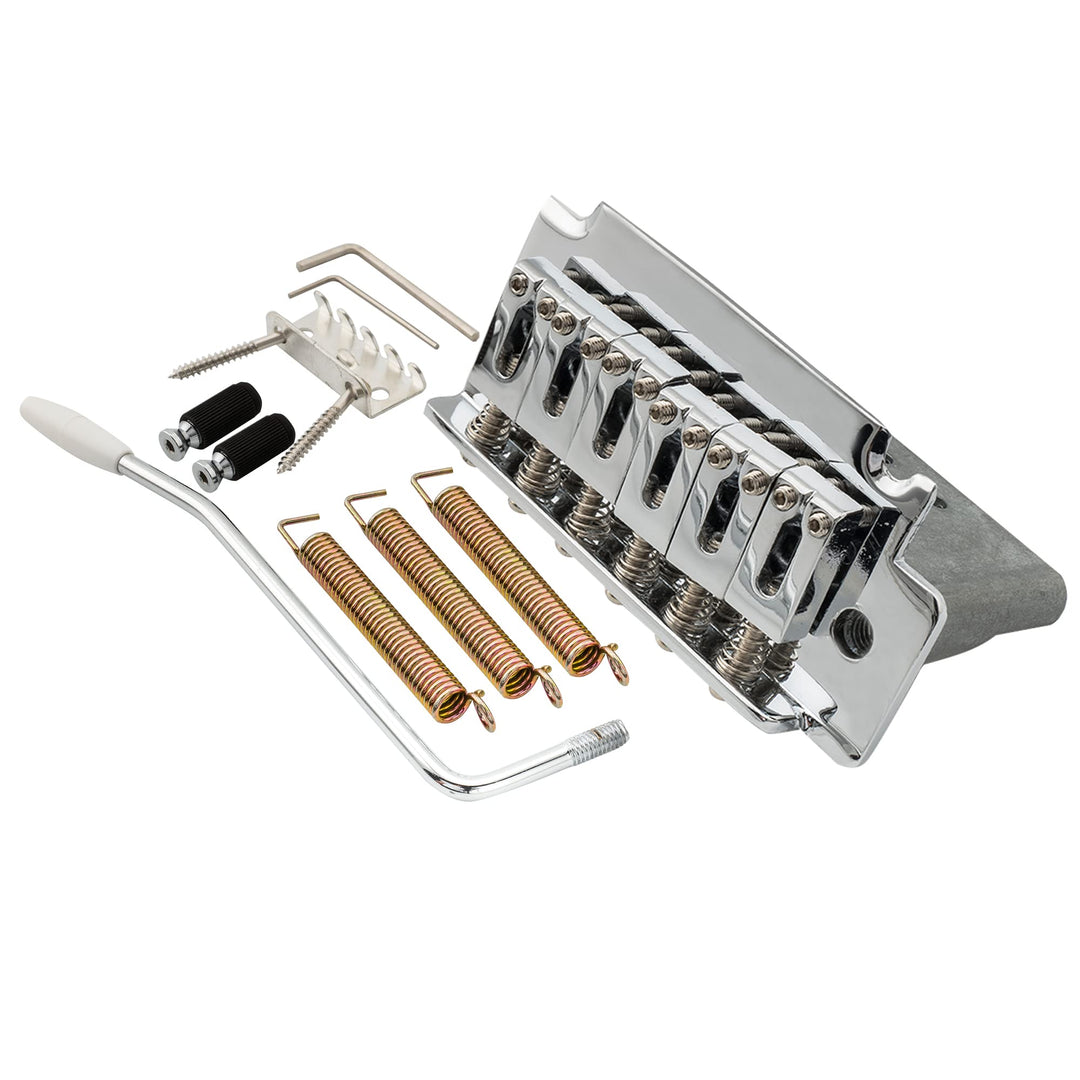 Musiclily Pro 52,5mm 2-Punkt-Stil Gitarren Tremolo Steg Brücke Kurzer Block für Squier Strat, Chrom