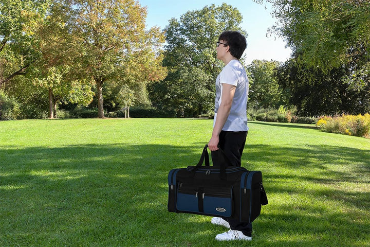 Sporttasche, Reisetasche und Fitnesstasche für Damen und Herren- Tainingstasche, Gym Bag (Blau, L 55