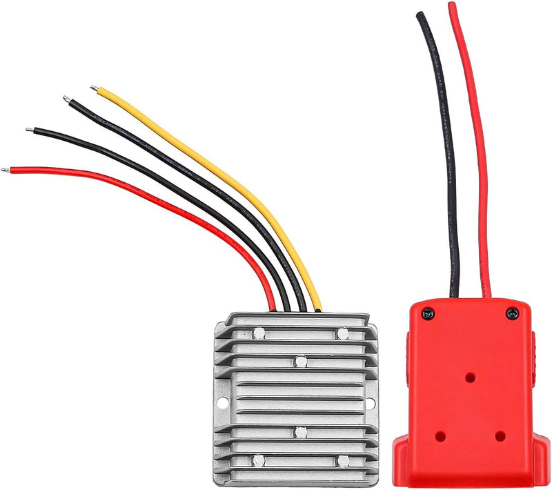 Step Down DC Spannungswandler für Milwaukee 18V auf 12V Batterie Dock Power 180W Inverter Connector