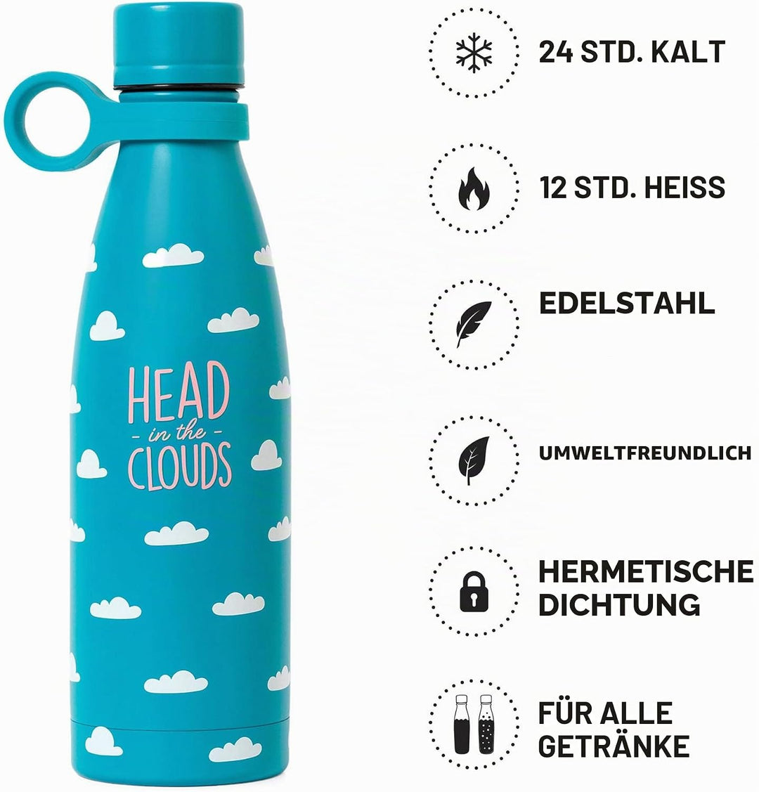Legami - Hot&amp;Cold, Thermoflasche 500 ml, Ø 7 cm, leicht und robust, luftdichter Verschluss, abnehmba