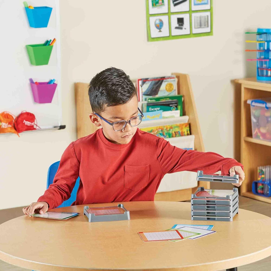 Learning Resources Cuisenaire Stab-Tabletts 6er-Set, ab 5 Jahren, enthält nur Tabletts und Aktivität