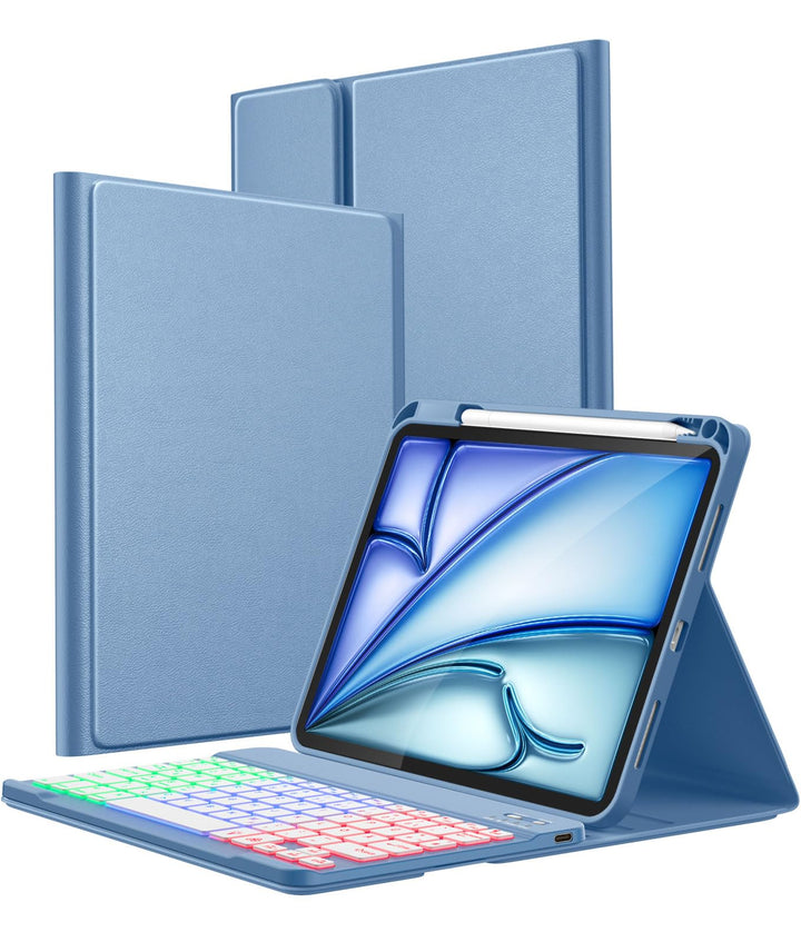 Vobafe Hülle mit Tastatur für iPad A16 11 Generation 2025/10 Gen 2022 10,9", Air 11 Zoll M4 2026/M3/