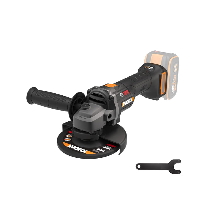 WORX WX814.9 Nitro Brushless Akku-Winkelschleifer 20V – 125mm Scheibendurchmesser – 8600 U/min – lei