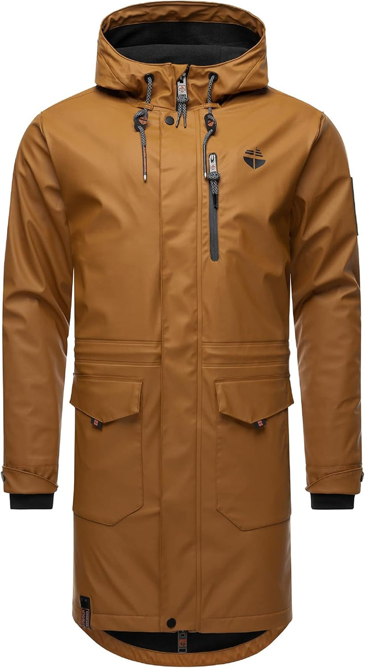 STONE HARBOUR wasserdichter gefütterter Herren Regenmantel Verdaan S-3XL XXL Tobacoo, XXL Tobacoo
