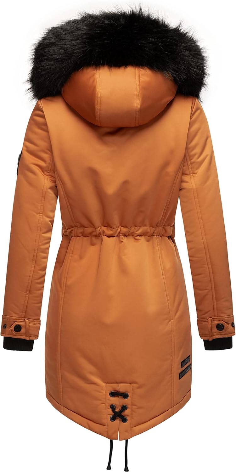 Navahoo Damen Warmer Winterparka mit Kapuze Luluna Prc XS-XXL XS Rusty Cinnamon, XS Rusty Cinnamon