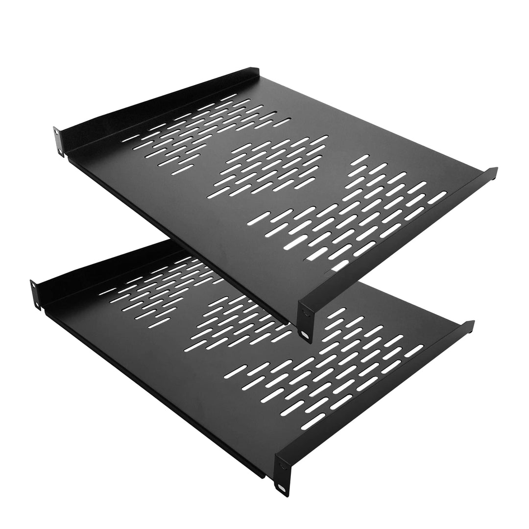 RIVECO 1U Server-Rack-Regal, 48,3 cm, 40 cm, belüftete Ausleger für Server- und Netzwerkausrüstung,