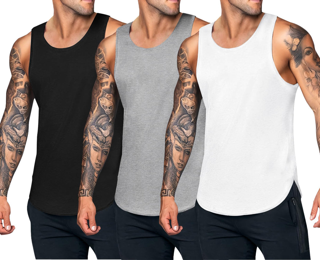 COOFANDY Herren Tank Top Bodybuilding Tanktops Ärmelloses Muskelshirt Fitness Stringer Achselshirts