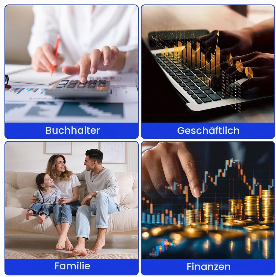 2-in-1 Ziffernblock mit Taschenrechner, 34 Leise Tasten Bluetooth 5.0&amp;2.4G Numpad für Windows/Mac/iO