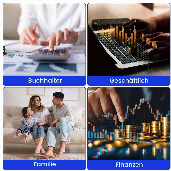 2-in-1 Ziffernblock mit Taschenrechner, 34 Leise Tasten Bluetooth 5.0&amp;2.4G Numpad für Windows/Mac/iO