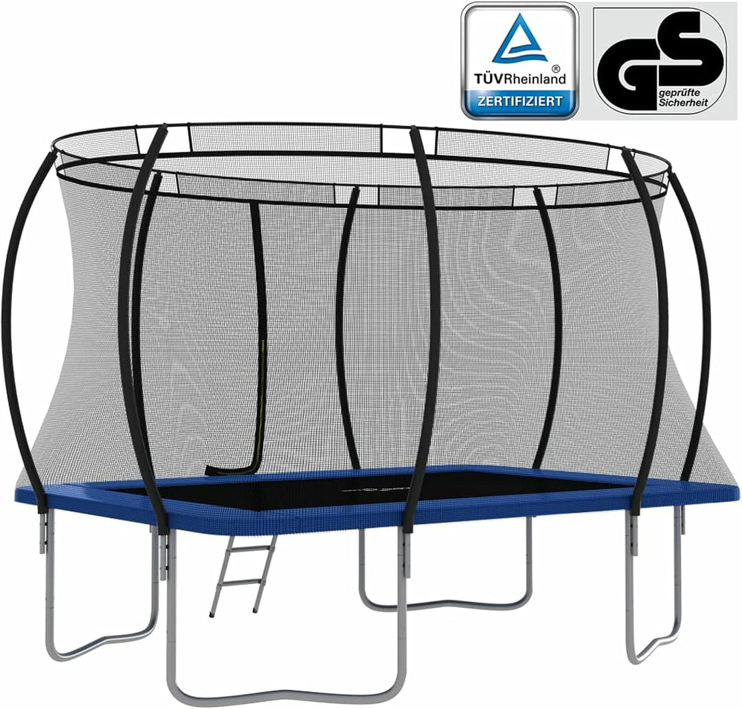Trampolin-Set Gartentrampolin mit Sicherheitsnetz Rechteckig 335×244×90 cm 150 kg
