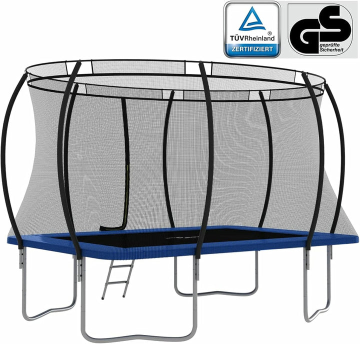 Trampolin-Set Gartentrampolin mit Sicherheitsnetz Rechteckig 335×244×90 cm 150 kg