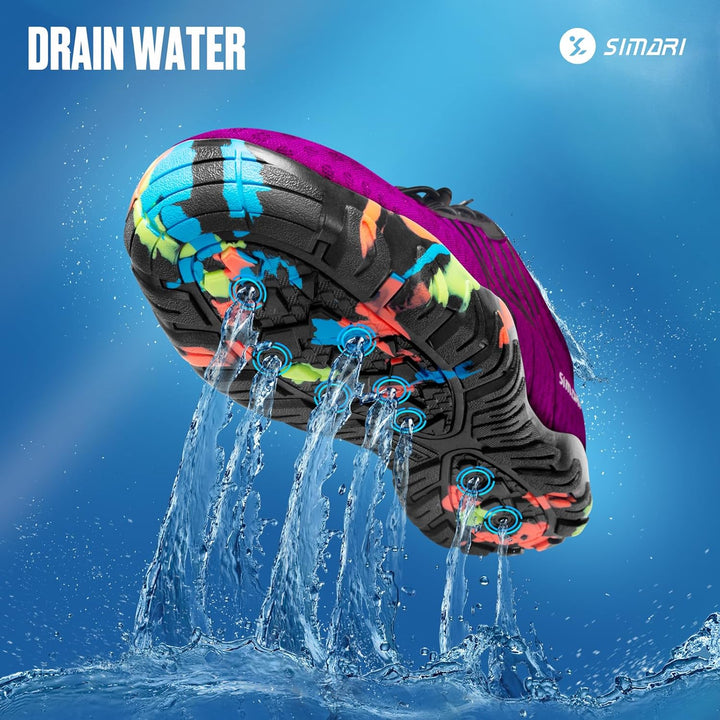 SIMARI WP001 Wasserschuhe für Damen und Herren, schnelltrocknend, für Barfuss, Tauchen, Schwimmen, S