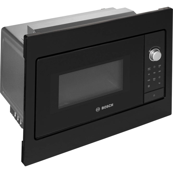 Bosch BFL523MB3 Serie 2 Einbau-Mikrowelle, 38 x 50 cm, 800 W, Drehteller 27 cm, Türanschlag Links, A