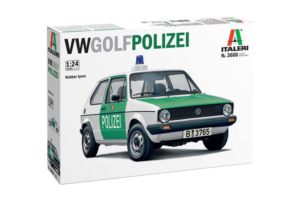 Italeri 3666S 1:24 VW Golf Mk.I Polizei - Modellbau, Bausatz, Standmodellbau, Basteln, Hobby, Kleben
