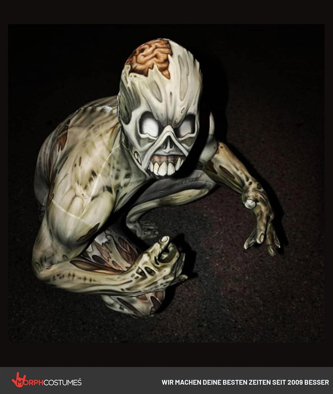 Morphsuits Zombie Kostüm für Erwachsene, Monster Verkleidung, Halloween und Karneval - L (163cm-175c