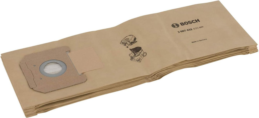 Bosch Professional Papier Staubsauger Beutel (5 Stück, für GAS 35, in Plastikhülle), 2607432035, Far