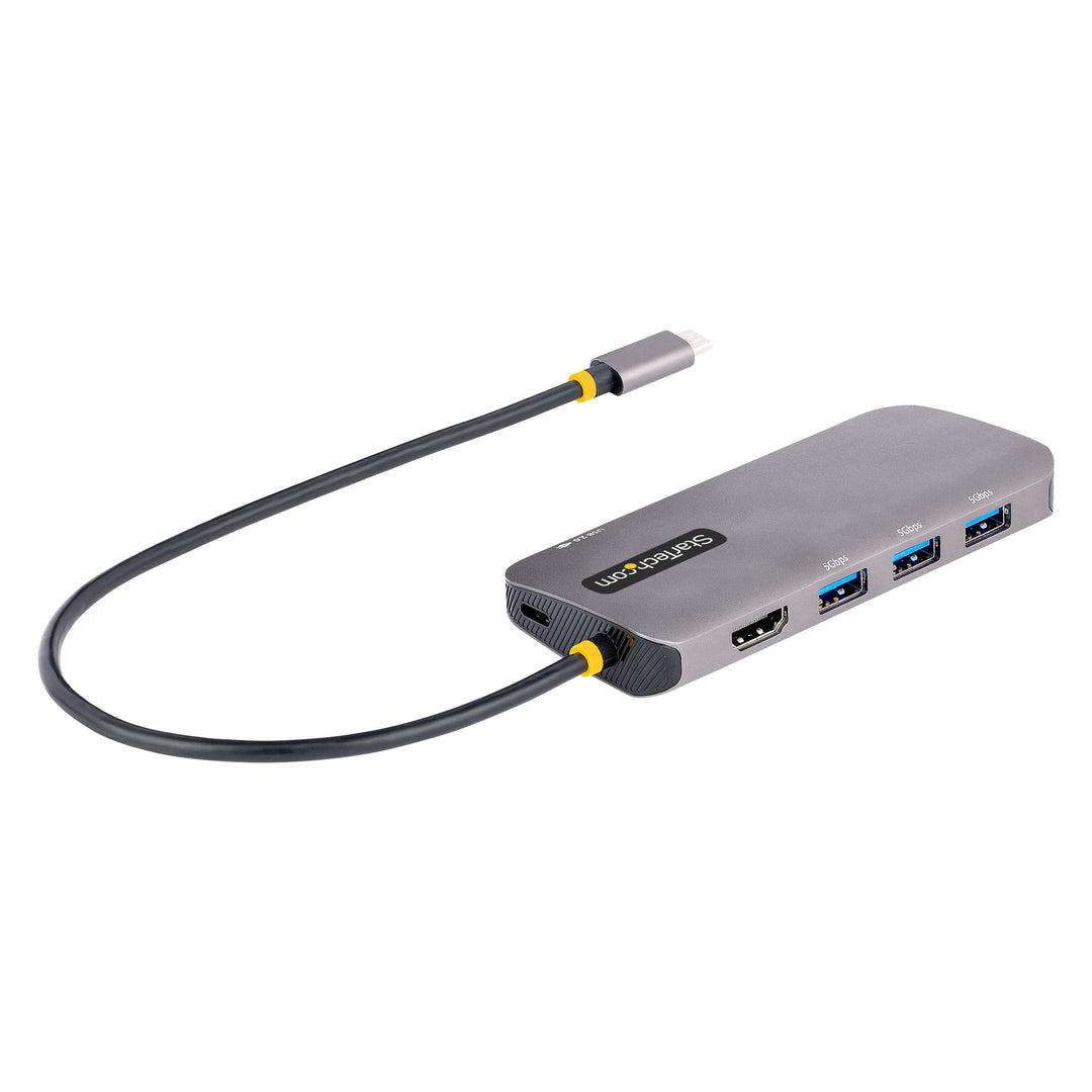 StarTech.com USB C Multiport Adapter, USB C auf HDMI Adapter 4K 60Hz, 5Gbit/s USB-A 3.0 Hub, 100W Po