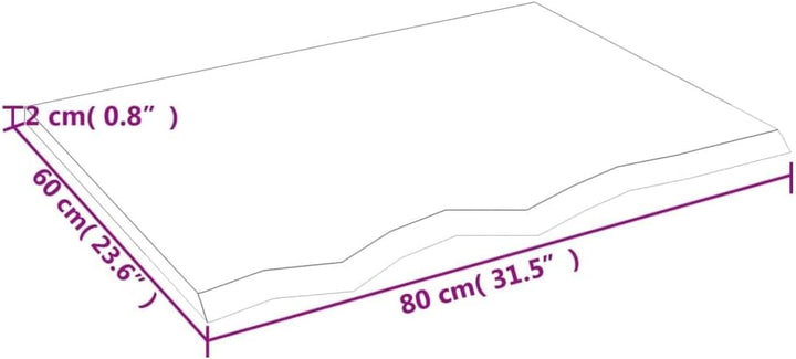 vidaXL Waschtischplatte, Multifunktional Arbeitsplatte mit Naturkante, Waschtischkonsole Tischplatte