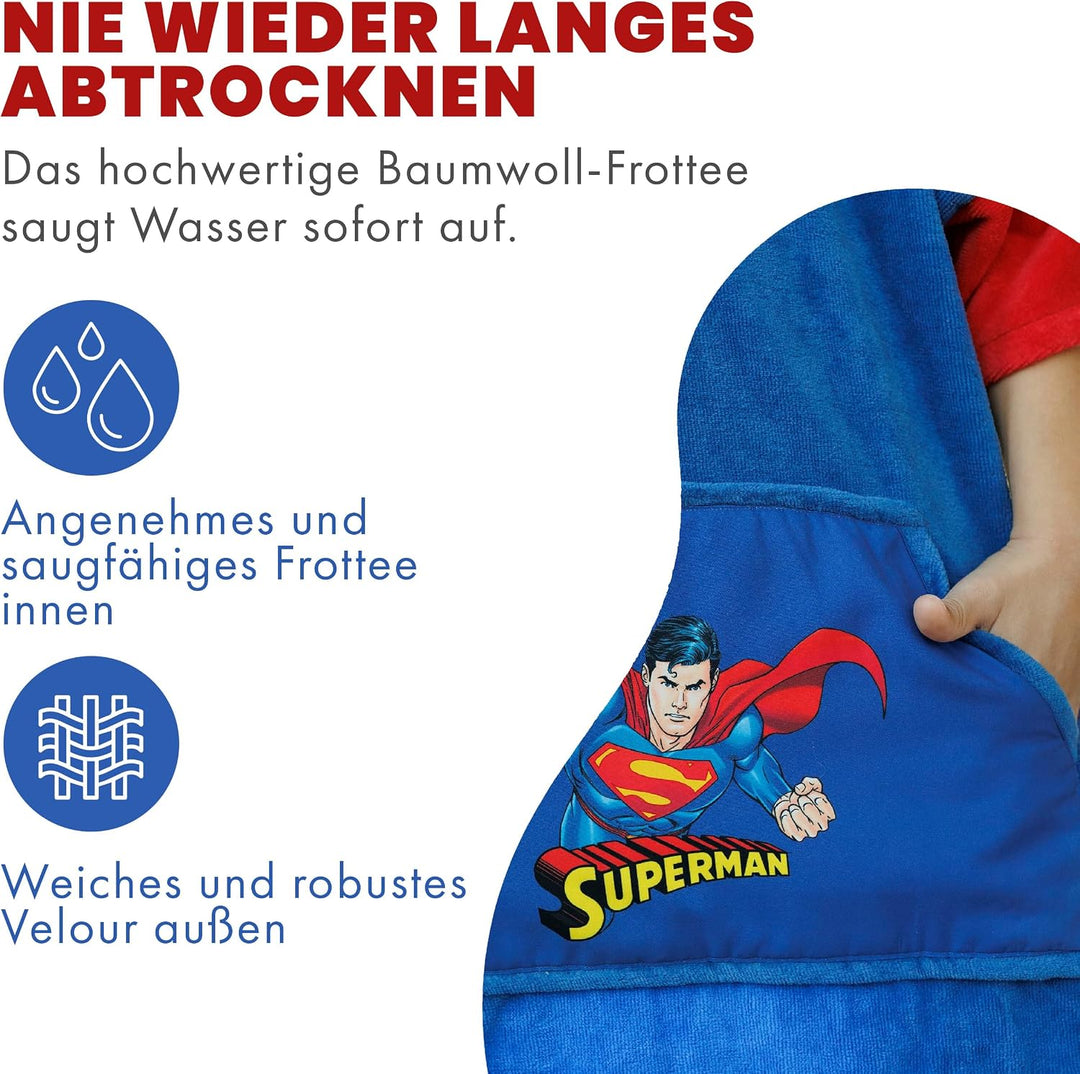 WAVE HAWAII Surf- &amp; Badeponcho für Kinder, Grösse XXS, 90-120cm | 95-100% Baumwolle Surf-Poncho für