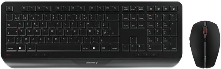 CHERRY GENTIX DESKTOP, Kabelloses Tastatur-Maus-Set, Belgisches Layout (AZERTY), 2,4 GHz Funk, Integ