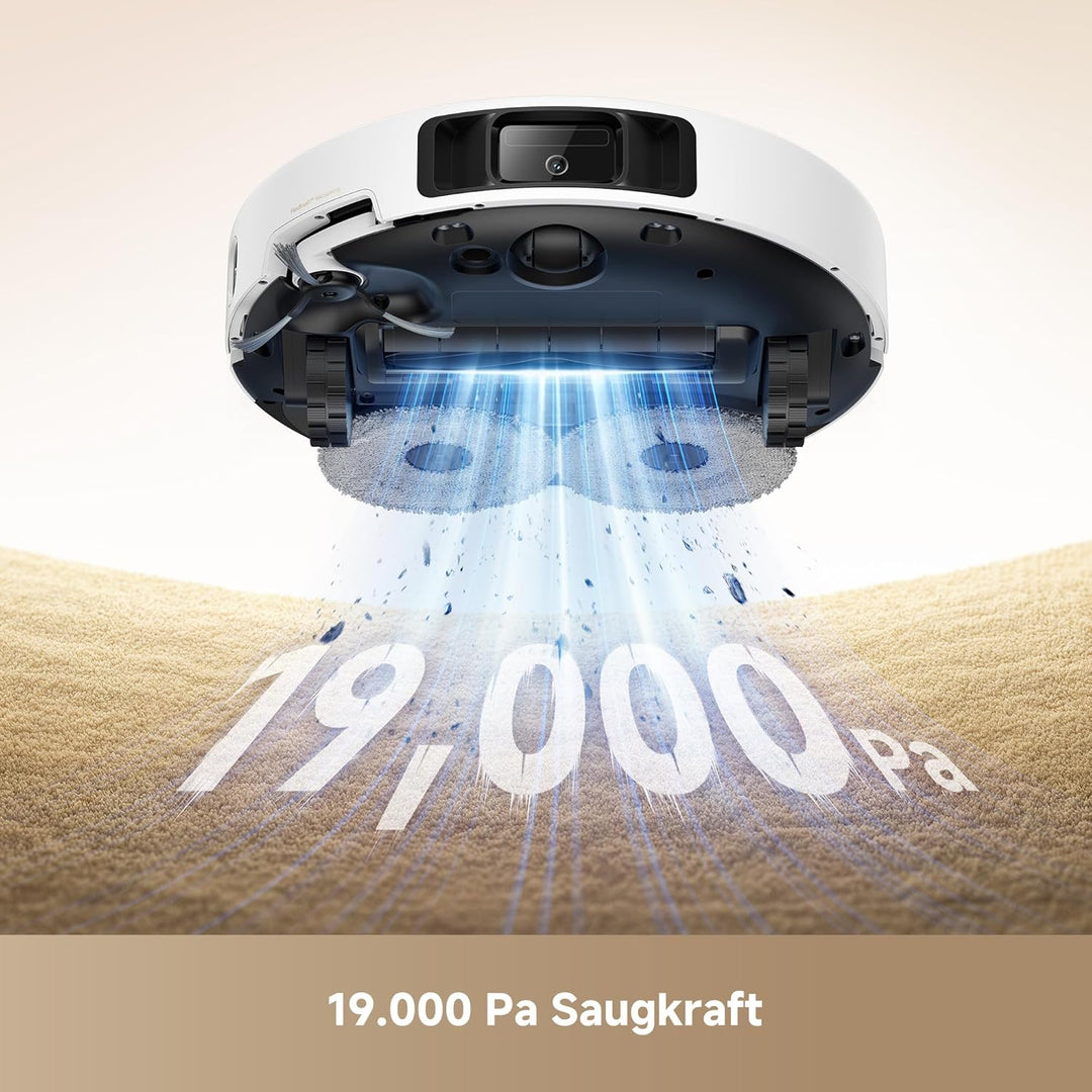 Mova P50 Ultra Saugroboter mit flexiblem Wischmopp, 19.000 Pa Saugkraft, Ecken- und Kantenreinigung,