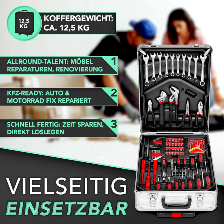 TRESKO® Werkzeugkoffer 949 teilig | Werkzeugkasten | Werkzeugkiste | Werkzeugtasche | Werkzeug Set |