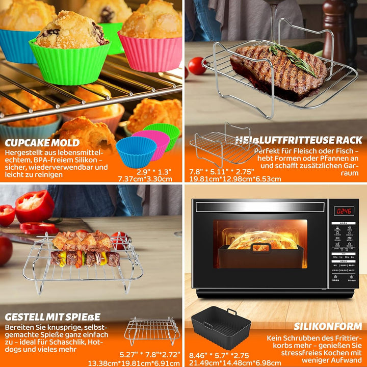 Ninja Heissluftfritteuse Zubehör - Airfryer Zubehör für Ninja Foodi Max Dual Zone AF400EU AF300EU 7.
