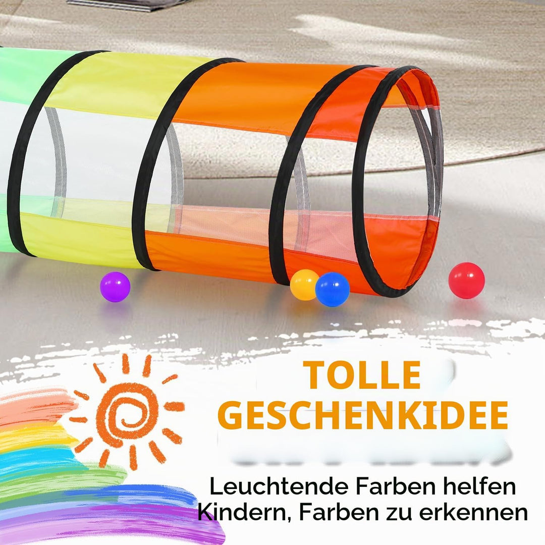 Baby Pop Up Spieltunnel für Kleinkinder mit Netzfenster, Katzentunnel für Hunde Haustiere, Kinder Kr