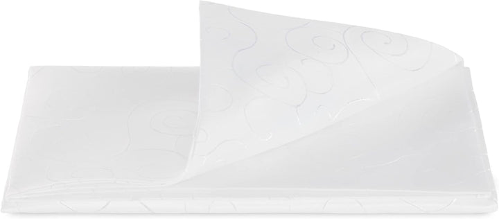 JEMIDI Tischdecke Ornamente Seidenglanz Edel Tisch Decke Tafeldecke 31 Grössen und 7 Farben Weiss Ov