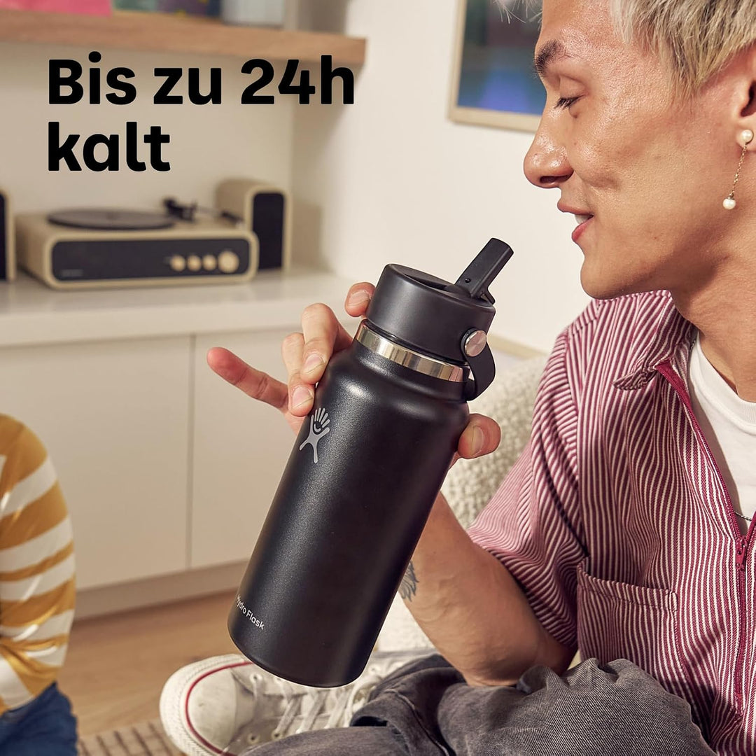 Hydro Flask – Wide Flex Straw Cap 946 ml (32 oz) Bottle, Popstar Pink | Edelstahl, auslaufsicherer S