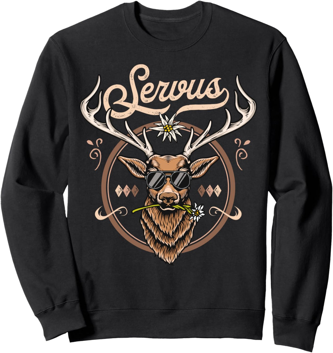 Passend für Oktoberfest Herren Trachtenshirt Servus Trachten Sweatshirt