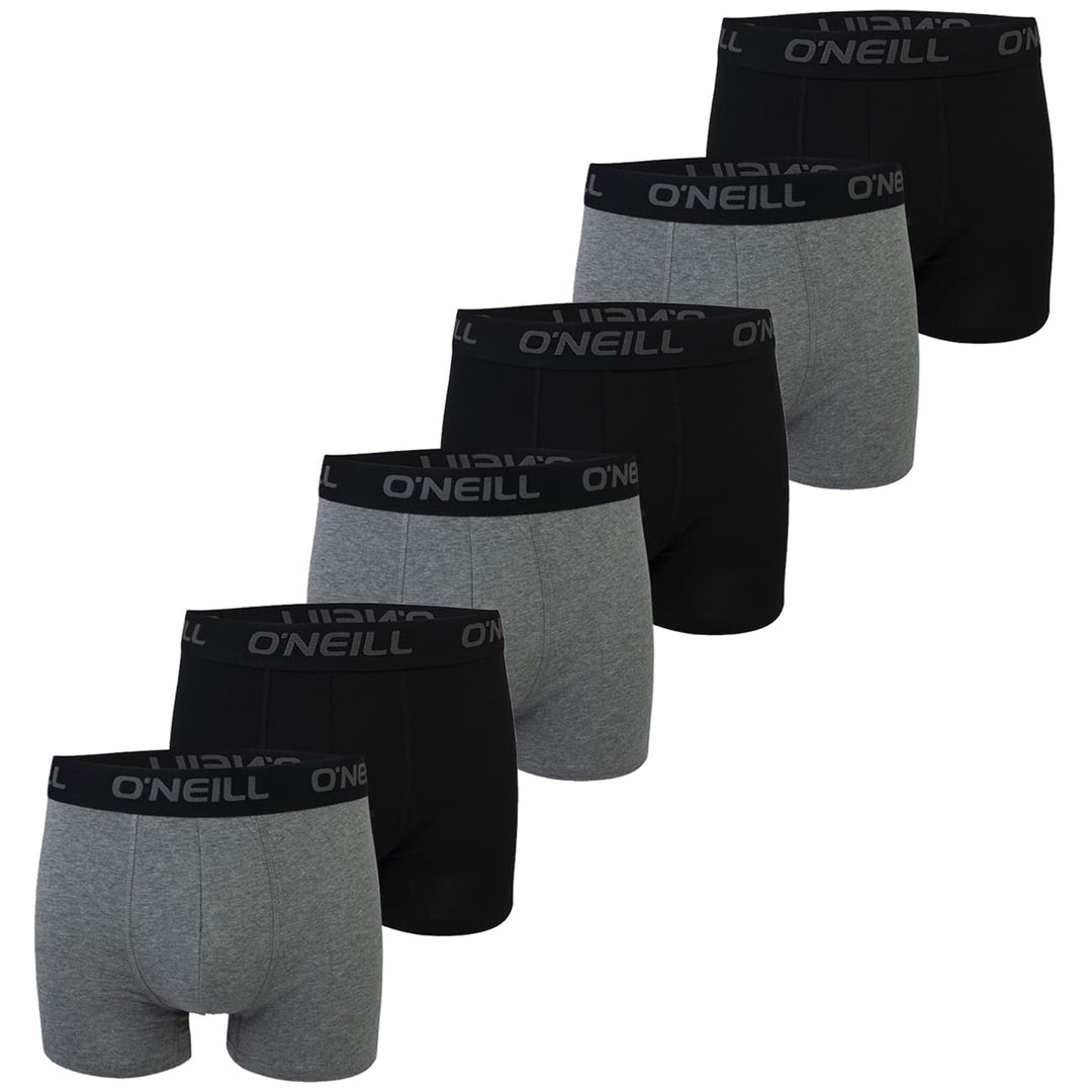 O'Neill Herren Boxershort Uni Sport Boxer S M L XL XXL 95% Baumwolle Unterhose 6er Pack S Antracite