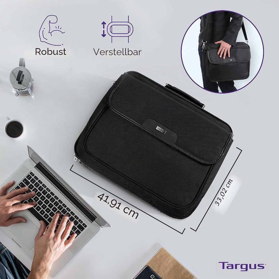 Targus CN01 Notepac Clamshell Case 15,6" - Schwarz, 4330007, 41x10.5x33 cm Notepac 15,6 Zoll, Notepa