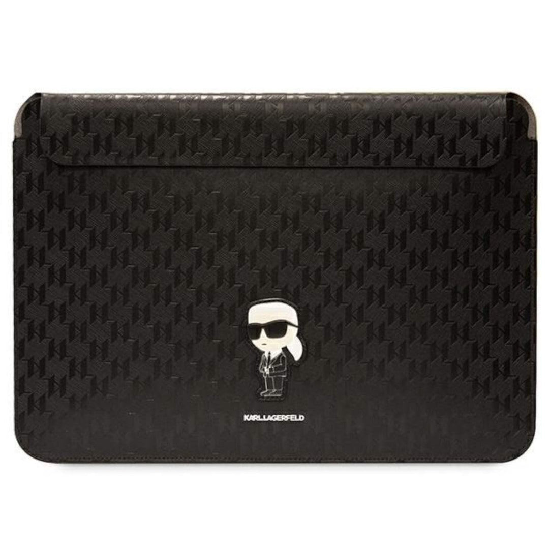 KARL LAGERFELD Sleeve KLCS14SAKHPKK 14" Schwarz Saffiano Monogram Ikonik