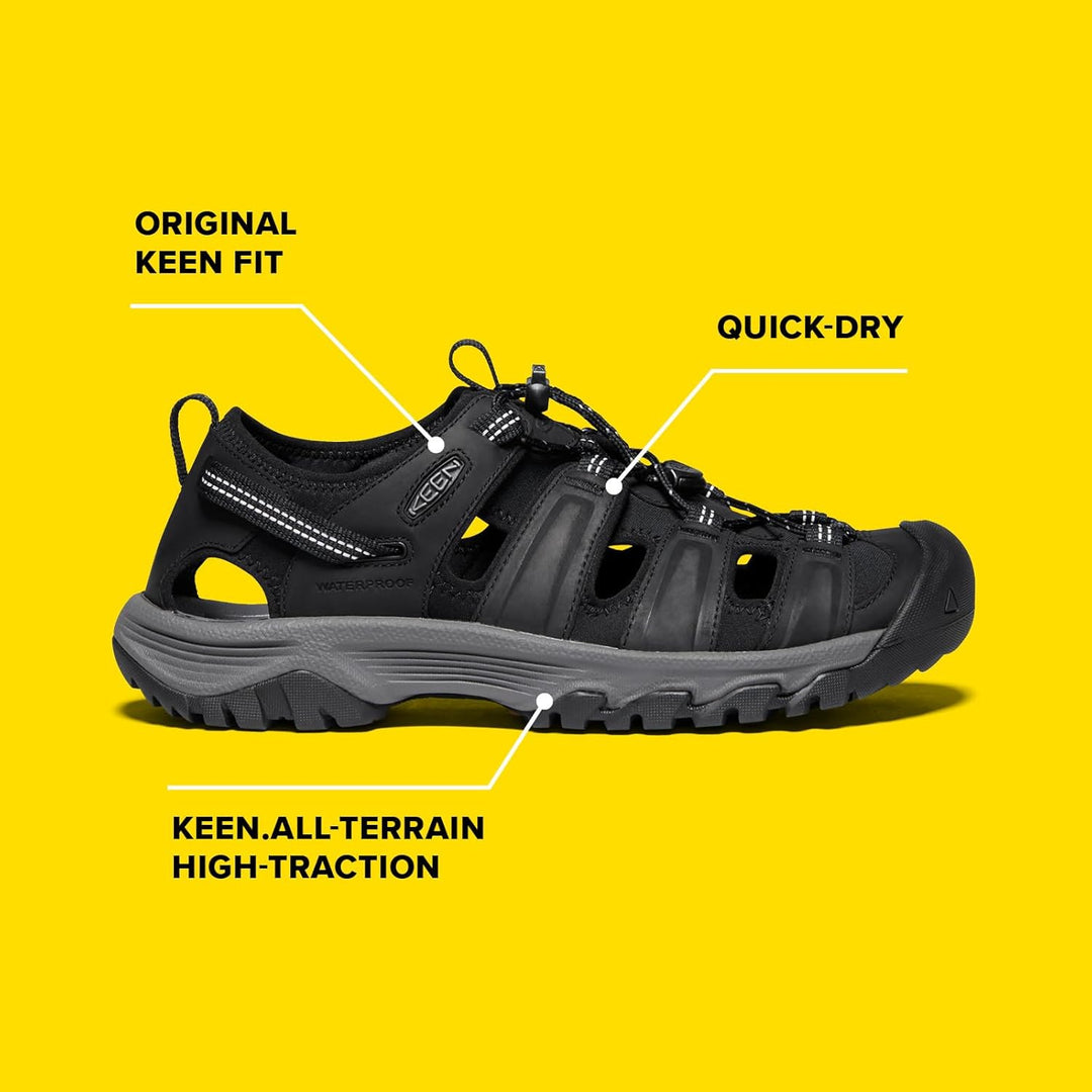 KEEN Unisex Targhee 3 Closed Toe Sportsandale 46 EU Grey Black, 46 EU Grey Black