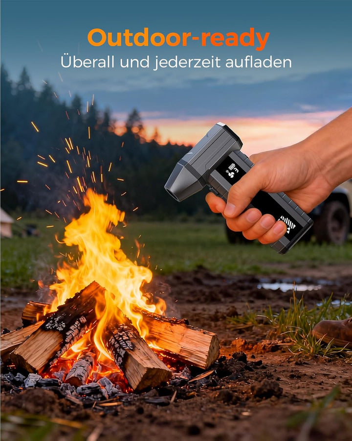 Druckluftspray Alternative, Elektrischer Air Duster mit 200.000 U/min Turbo Gebläse, 10500 mAh Akku