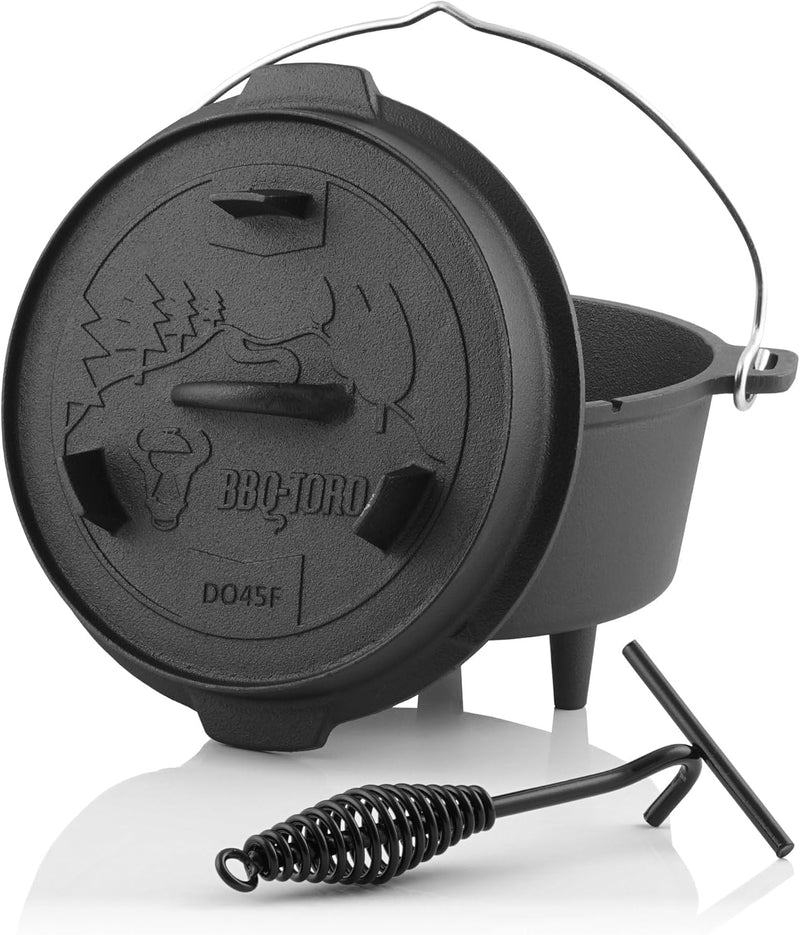 BBQ-Toro Dutch Oven Forest Serie | bereits eingebrannt - preseasoned | Verschiedene Grössen | Gussei