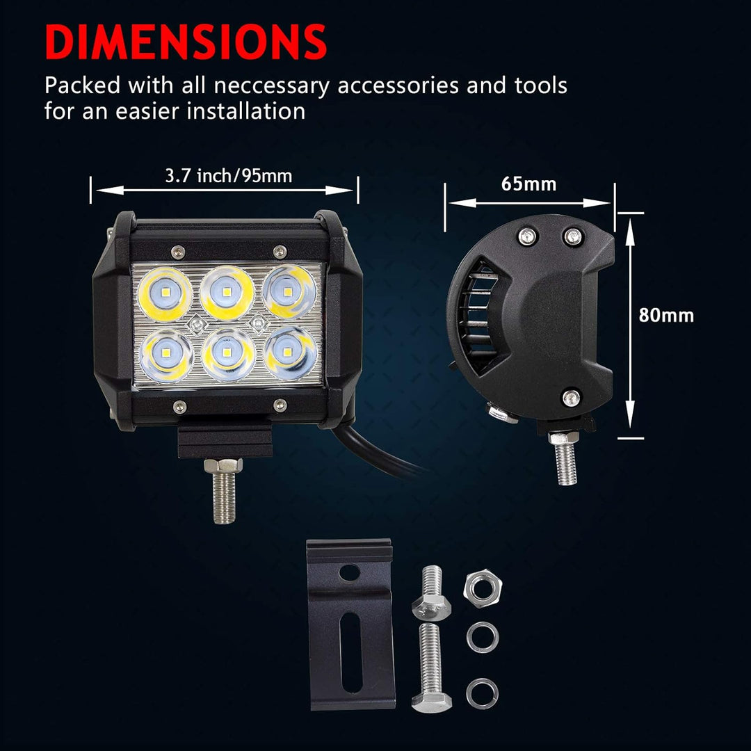 AUXTINGS LED Zusatzscheinwerfer Scheinwerfer 106 cm 240W LED Nebelscheinwerfer gebogen+ 10cm Spotlig