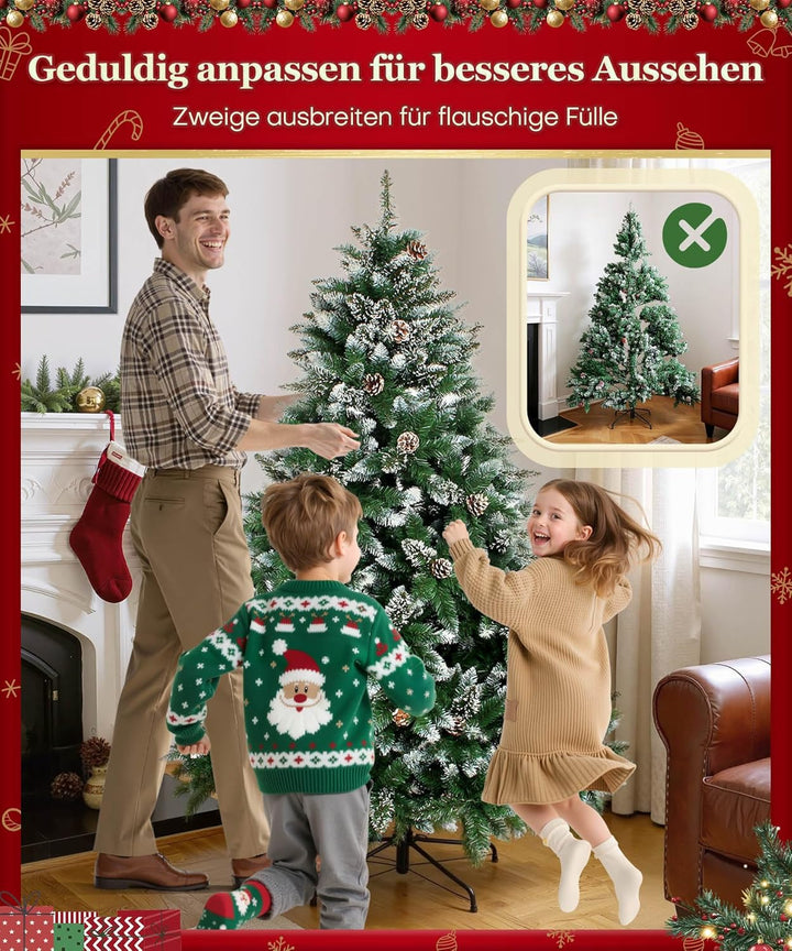 Yorbay künstlicher Weihnachtsbaum Tannenbaum mit Ständer 120cm-240cm für Weihnachten-Dekoration Mehr