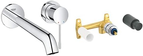 GROHE Essence | Badarmatur - 2-Loch-Waschtischarmatur | 230 mm | 19967001 M Komplett-Set Chrom, M Ko