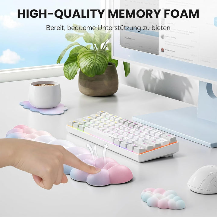 Angel-Flügel Handgelenkstütze,Handballenauflage Tastatur, Memory Foam Wrist Rest,Erinnerungsschaumst