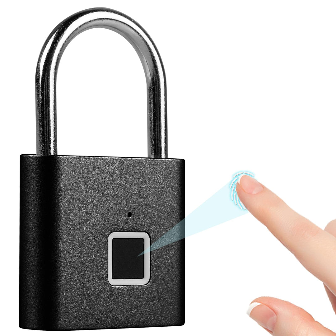 Vorhängeschloss Fingerabdruck, Schloss mit Fingerabdruck, Wetterfest, USB-Aufladung Fingerabdruck Sc
