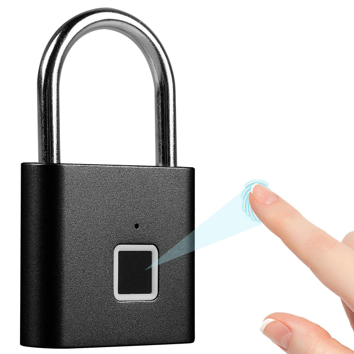 Vorhängeschloss Fingerabdruck, Schloss mit Fingerabdruck, Wetterfest, USB-Aufladung Fingerabdruck Sc