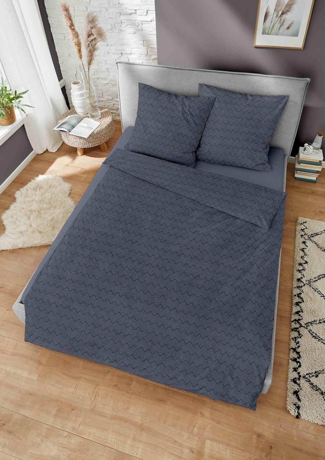 Dormisette Edelbiber Bettwäsche 2 teilig Bettbezug 155 x 220 cm Kopfkissenbezug 80 x 80 cm 1034-52 1