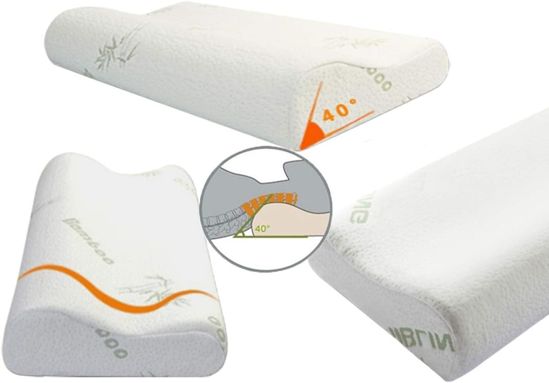 Ecosafeter 2024 neues Upgrade Memory Foam Kopfkissen Orthopädisches Nackenstützkissen für Seiten- un