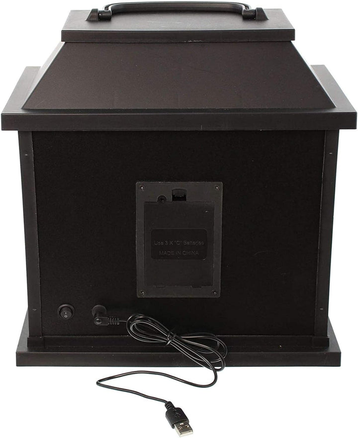 Dekoleidenschaft LED Kamin mit faszinierendem Flammen-Effekt, Tischfeuer, Tischkamin, Batterie- und