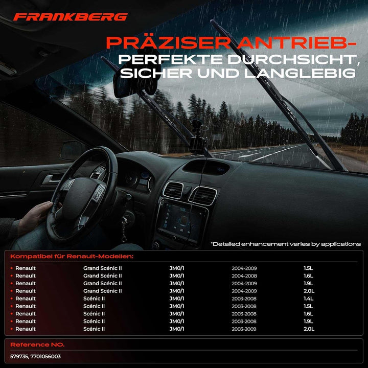 Frankberg 1x Wischermotor Scheibenwischermotor 4-Polig Vorne Links oder Rechts Kompatibel mit Grand
