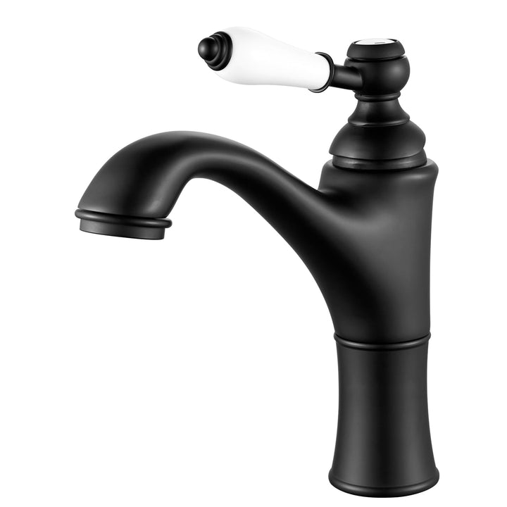 Rehomthy Wasserhahn Bad Schwarz, Waschtischarmatur Mischbatterie Waschbecken Armaturen, Einhebel-Bad